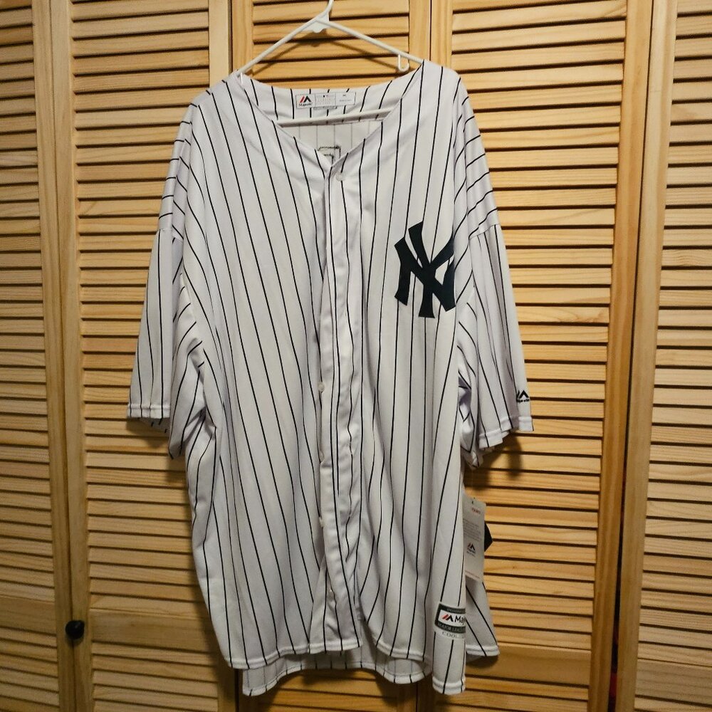 Men's Majestic Judge New York Yankees Big & Tall Cool Base Player Jersey 5XL MLB - Picture 2 of 6